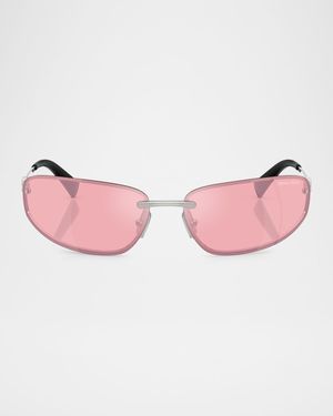 A50S Rimless Oval Metal Sunglasses