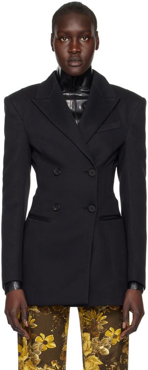 Kwaidan Editions Black Double-Breasted Blazer