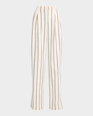 Charles Stripe Wide-Leg Pants