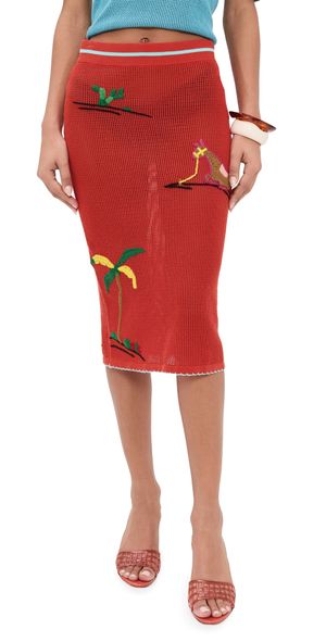 STAUD Levante Skirt RIVIERA FLAME XL