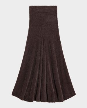 Fuzzy Eyelash Maxi Skirt