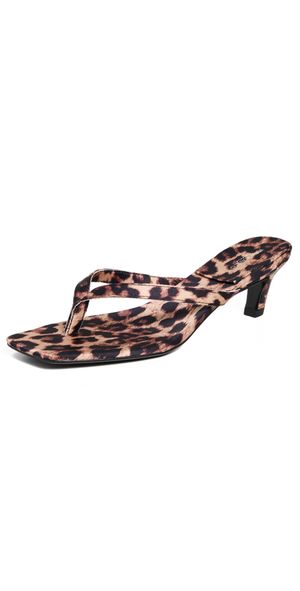 Tony Bianco Topaz Sandals Leopard Satin 6.5