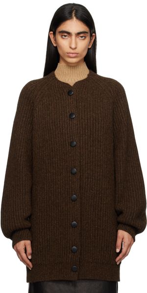 KHAITE Brown Jina Cardigan