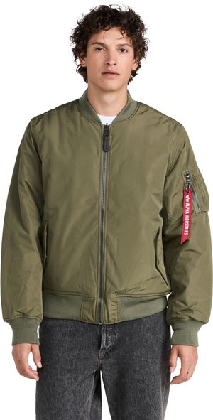 Alpha Industries Reversible Onion Quilted MA-1 Flight Jacket OG-107 Green L