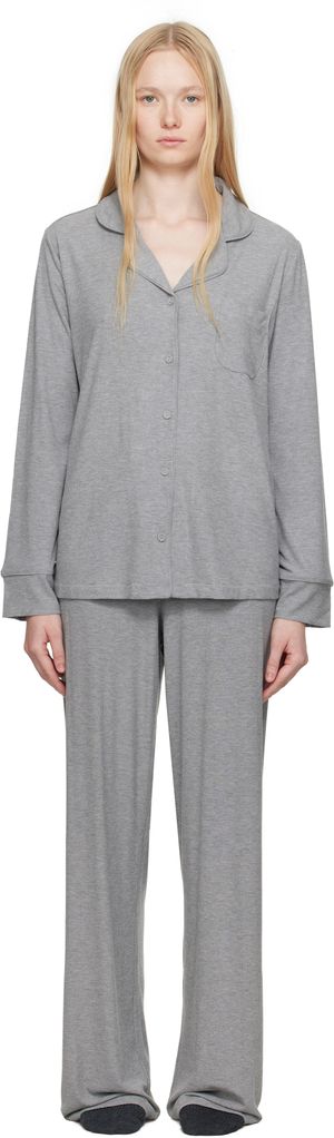 SKIMS Gray Soft Lounge Sleep Pyjama Set