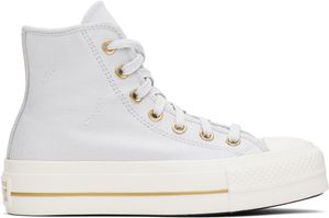 Converse Baskets montantes Chuck Taylor All Star grises à plateforme