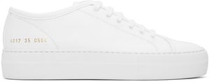 Common Projects White Tournament Low Super Sneakers