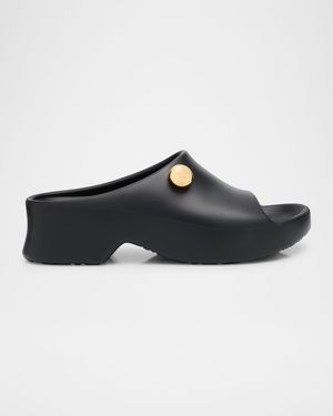 Pebble Foam Button Slide Sandals