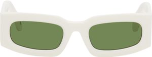 Off-White White & Green Cary Sunglasses