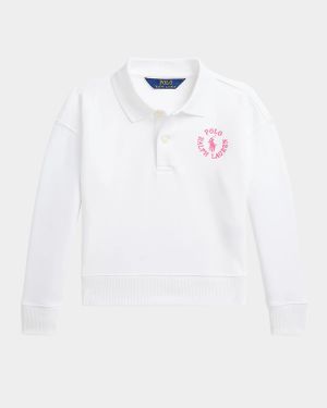 Girl's Polo Embroidered Sweatshirt, Size 2-6X
