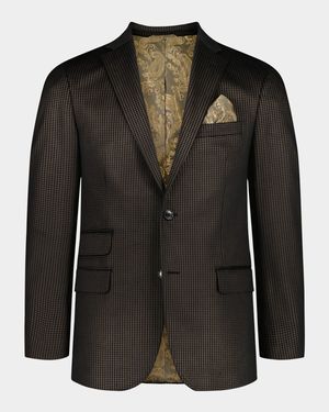 Men's Colden Houndstooth Single-Breasted Sport Coat