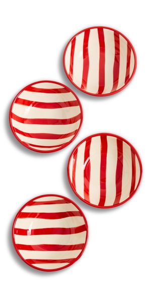 Zafferano Small Bowl Set of 4 Red One Size