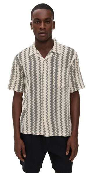 Universal Works Crocheted Road Shirt Charcoal XXL