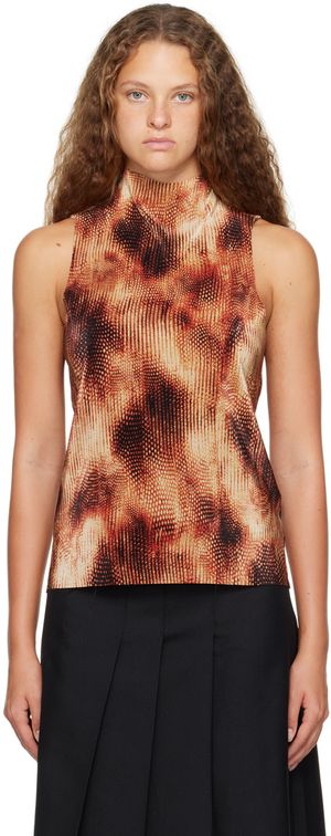 Song for the Mute Brown 3D Wave Camisole