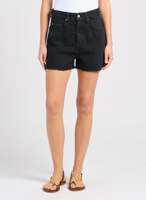 Acquaverde - Short taille haute en coton - Taille 3 - Noir