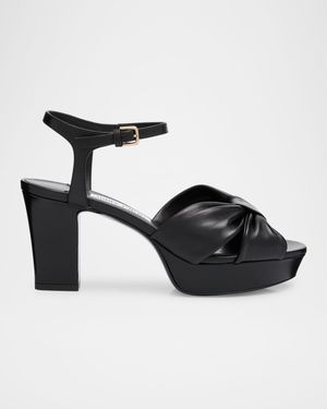 Heloise Leather Knot Platform Sandals