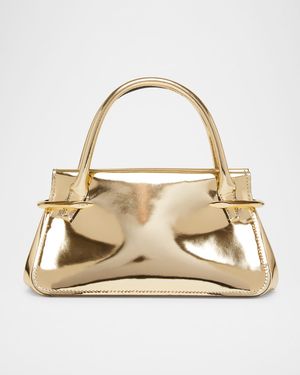 Pinch Mini Shoulder Bag in Metallic Leather