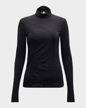 Molly Gathered Turtleneck Top