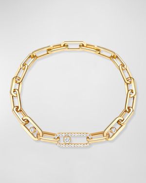 MOVE LINK 18K YELLOW GOLD DIAMOND BRACELET
