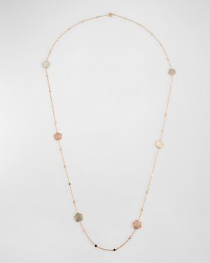 Ton Joli 18K Red Gold Moonstone Necklace with Diamonds