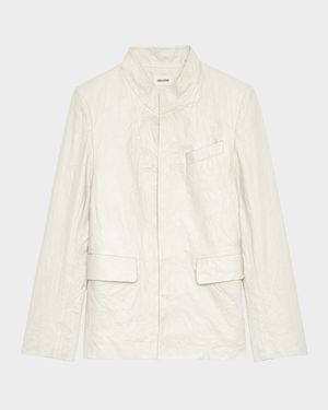 Veryn Crinkled Leather Jacket