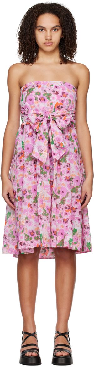 GANNI SSENSE Exclusive Pink Floral Cover Up
