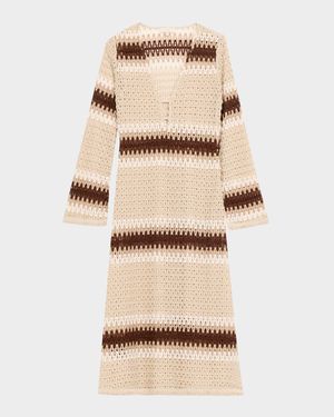 Hannah Striped Knit Midi Dress