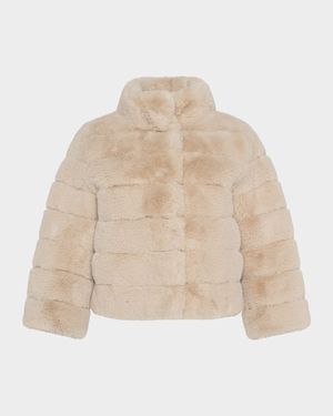Fur-Free Short Faux Rabbit Coat