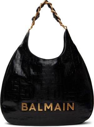 Balmain Black Large 1945 Soft Bag