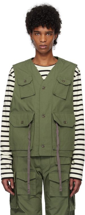 Engineered Garments Khaki C-1 Vest