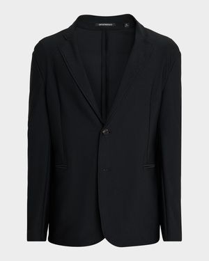 Men's Rice Stitch Notch Lapel Sport Coat