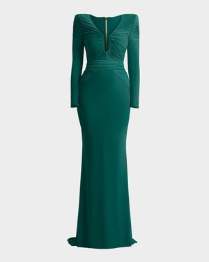The Bloom Gathered Jersey Gown