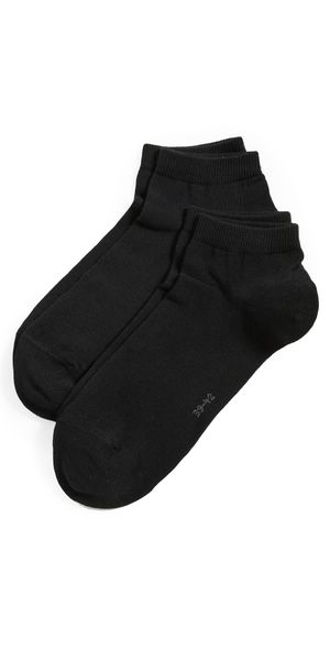 Falke 2 Pack Happy Sneaker Socks Black 39-42