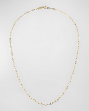 18K Yellow Gold 2.4mm Elongated Cable Chain, 18"L