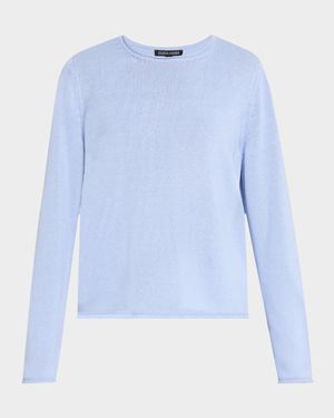 Crewneck Organic Cotton-Blend Sweater