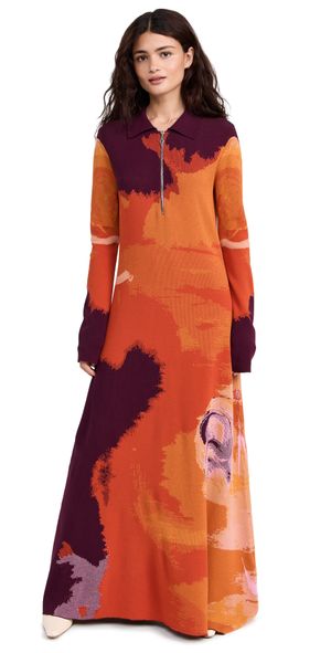 Rodebjer Clemins Art Dress Flame Multi XS