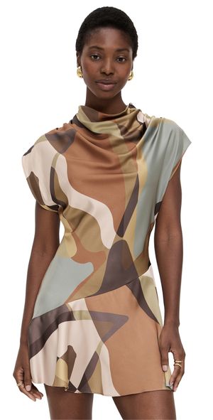 MISA Sandy Dress Desert Abstract L