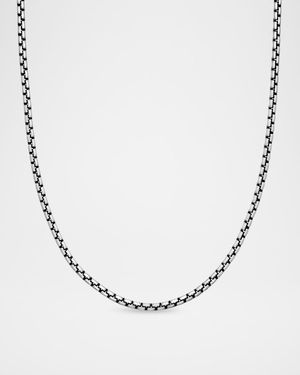 Men's Box Chain Necklace in Silver, 2.7mm, 20"L