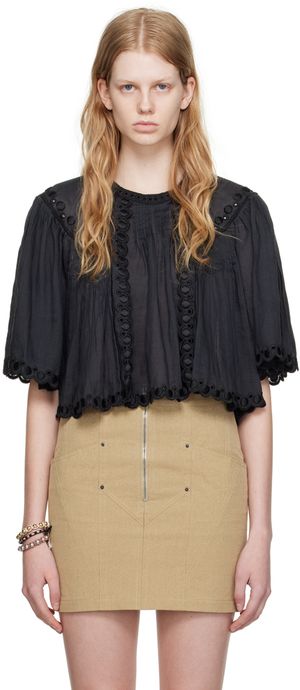 Isabel Marant Black Ogalice Blouse