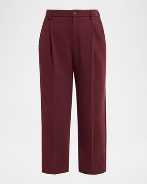 Light Fleece Straight-Leg Crop Travel Pants