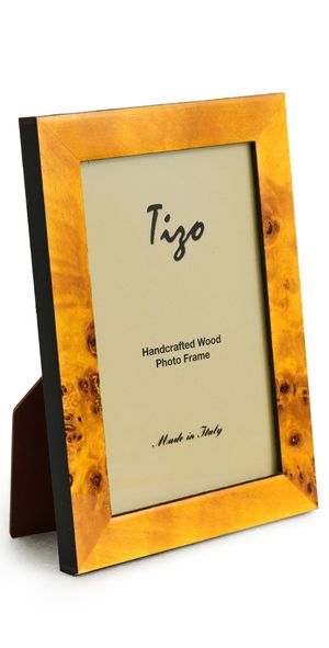 Tizo Design Italian Honey Burl Wood Frame 4x6 Honey Burl One Size