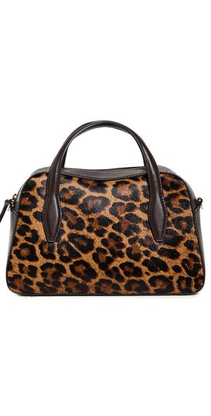 Madewell The Mini Crossbody Bag in Leopard-Print Haircalf Caramel Multi One Size