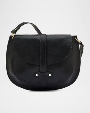 Archivio Leather Saddle Crossbody Bag