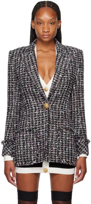 Balmain Black Single-Button Blazer