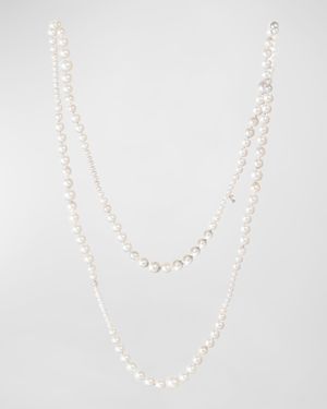 18K White Gold Necklace with Freshwater Pearls