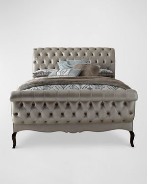 Duncan Fife Leather Queen Bed