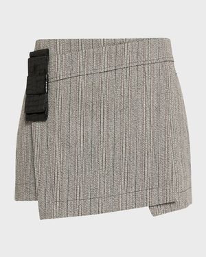 Jaspé Wool Overlay Mini Skirt