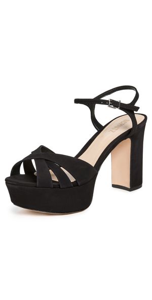 Schutz Keefa Platform Sandals Black 6