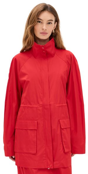 St. Agni Paper Taffeta Parka Red XS