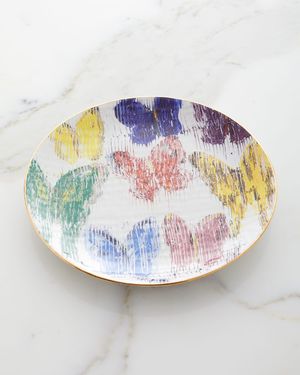 Butterfly Salad Plate with Gold Rim